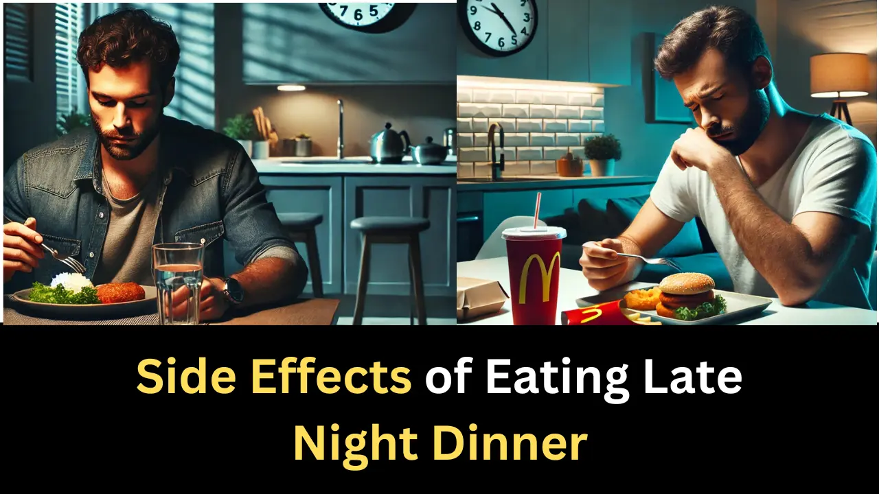 Eating food late at night causes